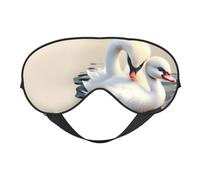 FUBUKIOF Cute Little Swan - Máscara de ojos suave, unisex, cómoda y transpirable, adecuada para el descanso diario, te ayuda a entrar rápidamente en un sueño profundo, color negro