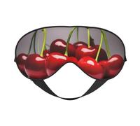 FUBUKIOF Máscara de ojos suave de cerezas chilenas. Unisex, cómoda y transpirable, adecuada para el descanso diario. Te ayuda a entrar rápidamente en un sueño profundo, color negro