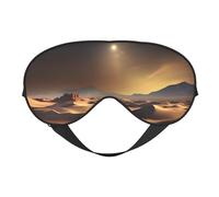 FUBUKIOF Sahara Desert - Máscara de ojos suave unisex, cómoda y transpirable, adecuada para el descanso diario, te ayuda a entrar rápidamente en un sueño profundo, color negro