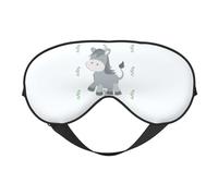 FUBUKIOF Smiling Donkey - Máscara de ojos suave, unisex, cómoda y transpirable, adecuada para el descanso diario, te ayuda a entrar rápidamente en un sueño profundo, color negro