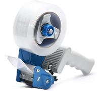 Fuchanglong FCL010 Pistola dispensadora de cinta de embalaje, más 2 rollos de cintas de embalaje sin cintas de embalaje de 1.8 mil, dispensador de cinta manual de 2 pulgadas para envío, mudanza,