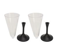 Fuchooky 2 paquetes LED Light Up Party Cups Cermas de bares brillantes para champán Vino de cóctel ABS ABS de plástico Decoración de la fiesta del club nocturno