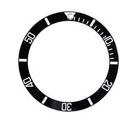 Fuchooky 4Colors Watch Material de Pulsera Material de Aluminio Bisel de Bisel de Inserto de reemplazo del Anillo (Negro)