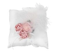 Fuchooky Almohada Romantic Ring Bearer para la Ceremonia de Boda con decoración Floral Remoliente 7.5x7.5in Velvet (5943)