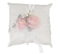 Fuchooky Almohada Romantic Ring Bearer para la Ceremonia de Boda con decoración Floral Remoliente 7.5x7.5in Velvet (5946)