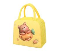 Fuchooky Kids Lunch Bag Cartoon 3D Pattern Oxford Fabric Multifunctional Insulated Lightweight Portable for Students