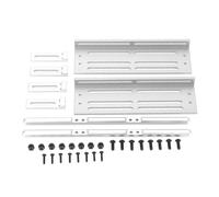 Fuchooky Pedales de automóvil RC de aleación de aluminio Tablero lateral ajustable con protección contra la colisión para SCX10 1/8 1/10 Castador de escala (Plata)