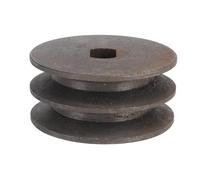 Fuchooky Polea de la correa del motor de acero de doble canal de 66 mm de diámetro con un orificio de tipo H de 12x17 mm para motores de CC sin cepillo cepillados