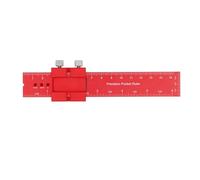 Fuchooky Woodworking Ruler 160mm Length Metric Inch Scale Anodized Aluminum Alloy Slide Stop Marking Ruler