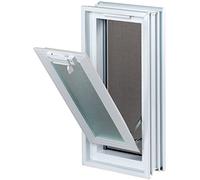 Fuchs Design Ventana de ventilación (189x384x80 mm) Blanca en lugar de 2 bloques de vidrio tamaño 19x19x8 cm - con mosquitera