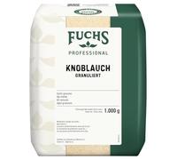 Fuchs Professional - ajo granulado | 1 kg en bolsa reciclable | Ajo en polvo para condimentar platos de carne, verduras y pescado | Calidad profesional para consumidores a granel y gastronomía