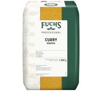 Fuchs Professional - Curry de Madrás | 1 kg en bolsa reciclable | Para platos de curry suaves, como sopas, salsas o arroces | Calidad profesional para consumidores a granel