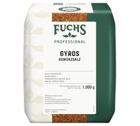 Fuchs Professional - Sal para condimentar giroscópicos | 1 kg en bolsa reciclable | Condimento para platos de carne griega | Calidad profesional para consumidores a granel