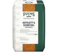 Fuchs Professional - Sal para picar y escalopes | 1,5 kg en bolsa reciclable | Mezcla de condimentos para asar a la parrilla para frituras cortas | Calidad profesional para consumidores a granel