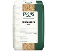 Fuchs Professional - Semillas de mostaza enteras | 1,1 kg en bolsa reciclable | Para mortar adobos, sopas y salsas | Calidad profesional para consumidores a granel