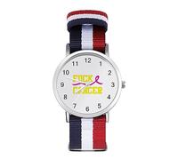 Fuck Breast Cancer1 - Reloj deportivo para hombre y mujer, correa de nailon, reloj analógico de cuarzo