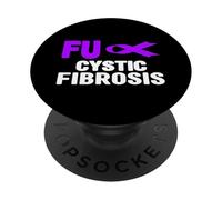 Fuck - Camisa de Fibra quística - Concienciación de la Fibrosis quística PopSockets PopGrip Adhesivo