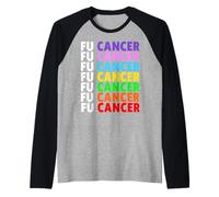 Fuck Cancer - Camiseta de Manga Corta para Cancer Camiseta Manga Raglan