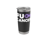 Fuck Cancer - Camiseta de manga corta para hombre Vaso térmico de acero inoxidable de doble pared
