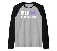 Fuck Cancer Tshirt - A la Mierda Leiomiosarcoma Cáncer Conciencia Camiseta Manga Raglan