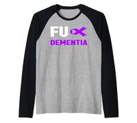 Fuck Dementia Shirt - Fuck Alzheimer, Conciencia de la Demencia Camiseta Manga Raglan