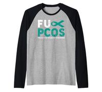 Fuck PCOS Awareness Shirt Síndrome de Ovario poliquístico Camiseta Manga Raglan