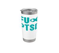 Fuck PTSD Shirt - Concientización sobre el trastorno de estrés postraumático Vaso térmico de acero inoxidable de doble pared