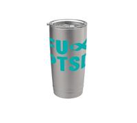 Fuck PTSD Shirt - Concientización sobre el trastorno de estrés postraumático Vaso térmico de acero inoxidable de doble pared