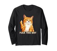 Fuck This Shit Silly Orange Cat Middle Finger Cat Meme Adult Manga Larga