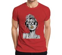 Fuck U - Camiseta para hombre con cinta de crímenes, rojo, S