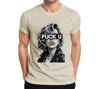Fuck U Mujer Chaqueta de Cuero Cigarrillo Crime Scene Camiseta Hombre, naturaleza, L