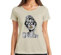 Fuck U Mujer Crime Scene Tape Fumar Rebellin - Camiseta para mujer, naturaleza, L