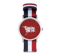 Fuck You and Die - Reloj deportivo para hombre y mujer, correa de nailon, reloj analógico de cuarzo