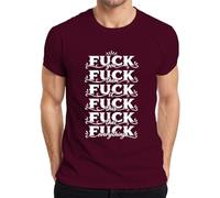 Fuck You Them It This that Everything - Camiseta divertida para hombre, granate, S
