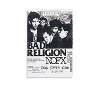 Fucoming Póster vintage de Bad Religion NOFX, Big Drill Car at Lguanas 1990, lienzo para colgar, pintura estética, pósteres para dormitorio, sala de estar, decoración de pared, 50 x 75 cm