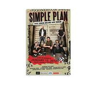 Fucoming Simple Plan Band (3) póster vintage, lienzo para colgar, pintura estética, pósteres para dormitorio, sala de estar, decoración de pared, 20 x 30 cm