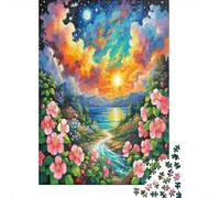 Fucsia Hybrida Puzzle 1000 Piezas, Regalos, Juguete Educativo, Decoración del Hogar, Rompecabezas para Adultos, A Partir De 14 Años 1000pcs (75x50cm)