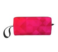 Fucsia Triángulo Geométrico, Bolsa de Maquillaje Bolsa de cosméticos Bolsa de artículos de tocador de Viaje portátil Bolsa de Maquillaje