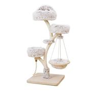 Fudajo Árbol rascador para Gatos diseño en Ramas 130 cm, Torre de Gatos con Peluche y sisal, rascador, árbol con Tumbona