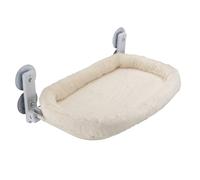 Fudajo Hamaca de Ventana para Gatos de 30 x 52 cm, Beige, Cama para felinos de hasta 10 kg, Tumbona con ventosas Que Ahorra Espacio