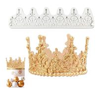 Fudian Olivier Molde de Pastel de Corona Herramientas de Molde de Silicona Para Decoración Corona de Tartas Fiesta de Cumpleaños de Pastel de Coronas Para Tartas de Cumpleaños y Magdalenas Decoración