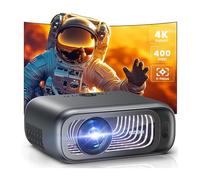 FUDONI Proyector Bluetooth WiFi de enfoque eléctrico, compatible con 400 ANSI 1080P 4K