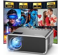 FUDONI Proyector con WiFi y Bluetooth 4K, proyectores de películas al aire libre mejorados nativos 1080P FHD, proyector de video para cine en casa, compatible con HDMI/USB/iOS/Android/Windows/TV Stick