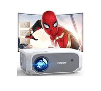 FUDONI Proyector con WiFi y Bluetooth, proyectores de películas nativos 1080P para exteriores compatibles con 4K, proyector portátil de cine en casa de 15000L máximo 300 pulgadas, uso en interiores y