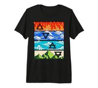 Fuego Agua Aire Tierra Cuatro Griegos 4 Elementos Naturaleza Camiseta Premium