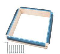 Fuego de aguja de punzonado - círculo de bordado de madera, tiras de pinza DIY -da -te | Herramienta de costura de colcha cuadrada, suministros de artesanía de recuerdo, soporte de pintura artística