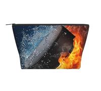Fuego de Hockey sobre Hielo, Bolsa de artículos de tocador Bolsa de Maquillaje Bolsa de cosméticos Bolsa de artículos de tocador de Viaje portátil
