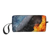 Fuego de Hockey sobre Hielo, Bolsa de Maquillaje Bolsa de cosméticos Bolsa de artículos de tocador de Viaje portátil Bolsa de Maquillaje