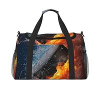 Fuego de Hockey sobre Hielo,Bolsas Deportivas, Bolsos de Viaje Deportivos Cruzados de Mano, Bolsas de Viaje de Gran Capacidad para Mujeres y Hombres.