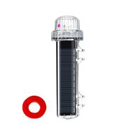 Fuego de señalización marina solar: etiqueta de control de iluminación inteligente, alerta de impermeable | Navegación nocturna, sensor automático, LED duradero, fuego de navegación para la segu
